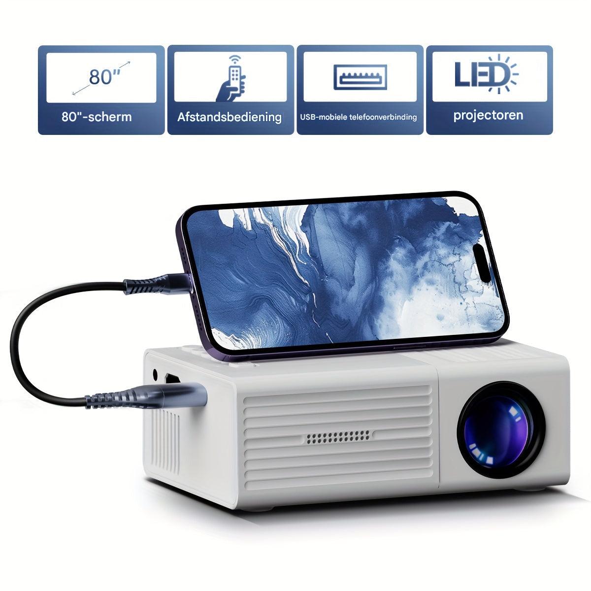 Mini-Projektor | LumoBeam | 3000 Lumen | Tragbar & Energieeffizient | HDMI & USB
