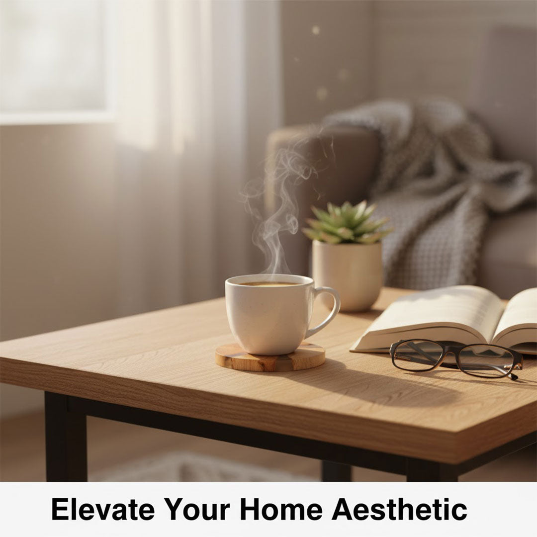 Holzuntersetzer Set - Japanisches Design - Harz Akzente