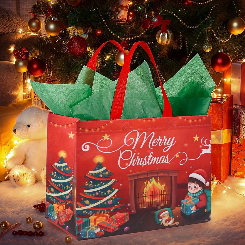 Wiederverwendbare Weihnachtsbeutel, große Tragetaschen für Geschenke