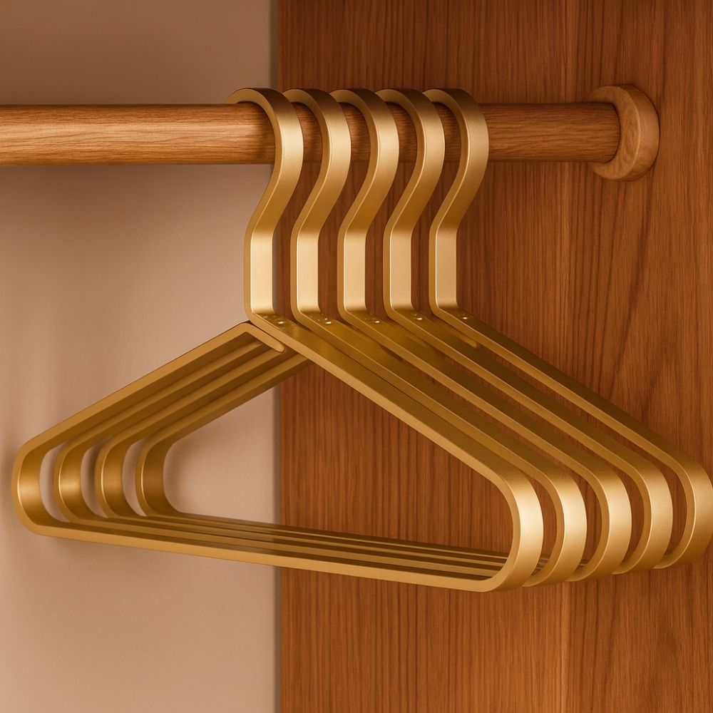Quenva - Stilvolle Aluminium Slimline Kleiderbügel (4 Stück)