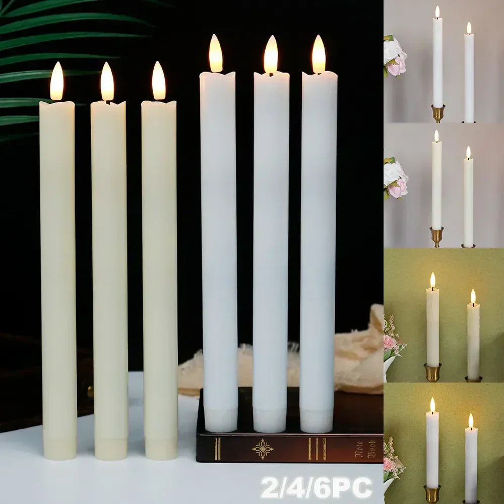 Flammenlose LED-Kerzen - Realistischer Flammeneffekt - Batteriebetrieben