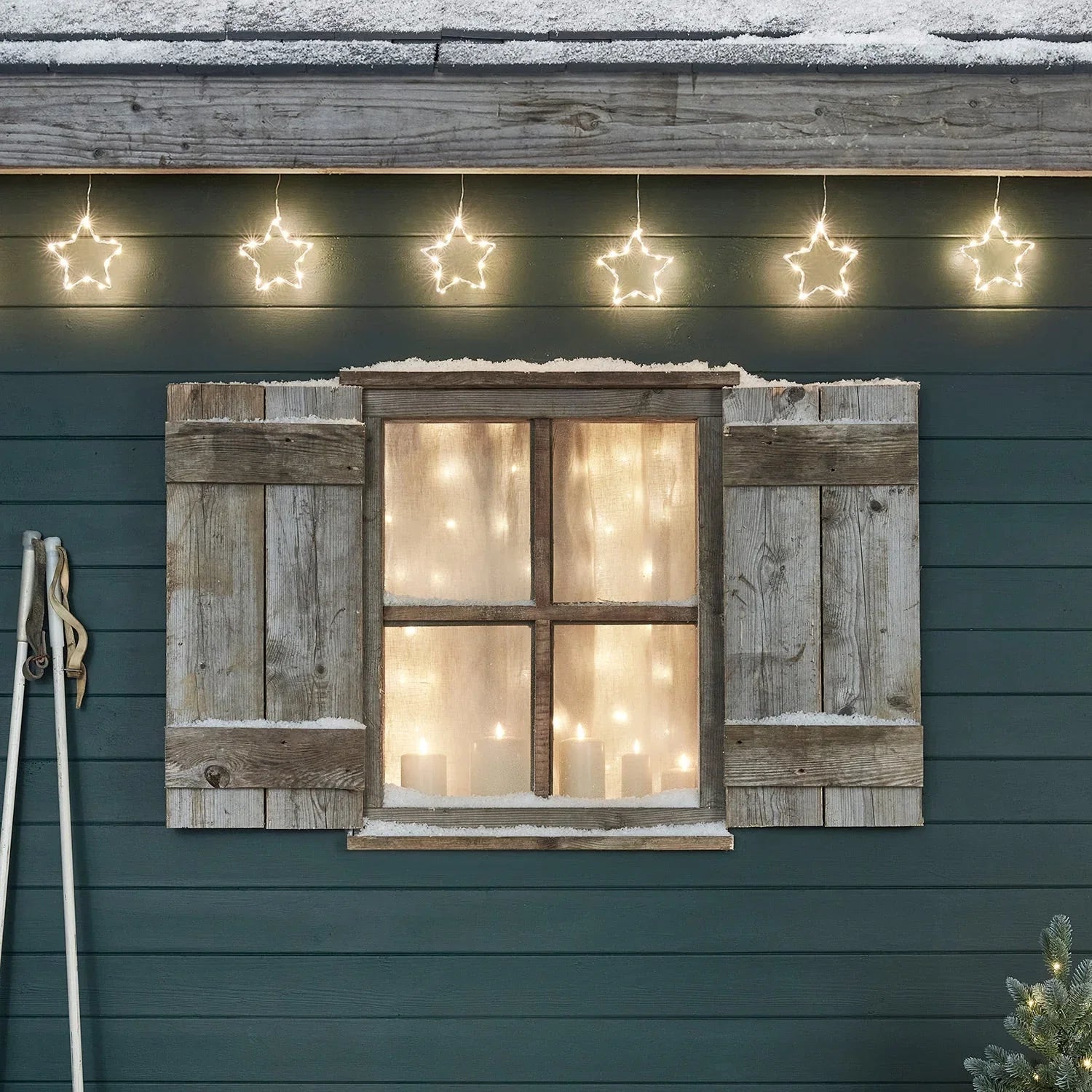 LED Stern Lichterkette - Weihnachtsdekoration - Innen und Außen