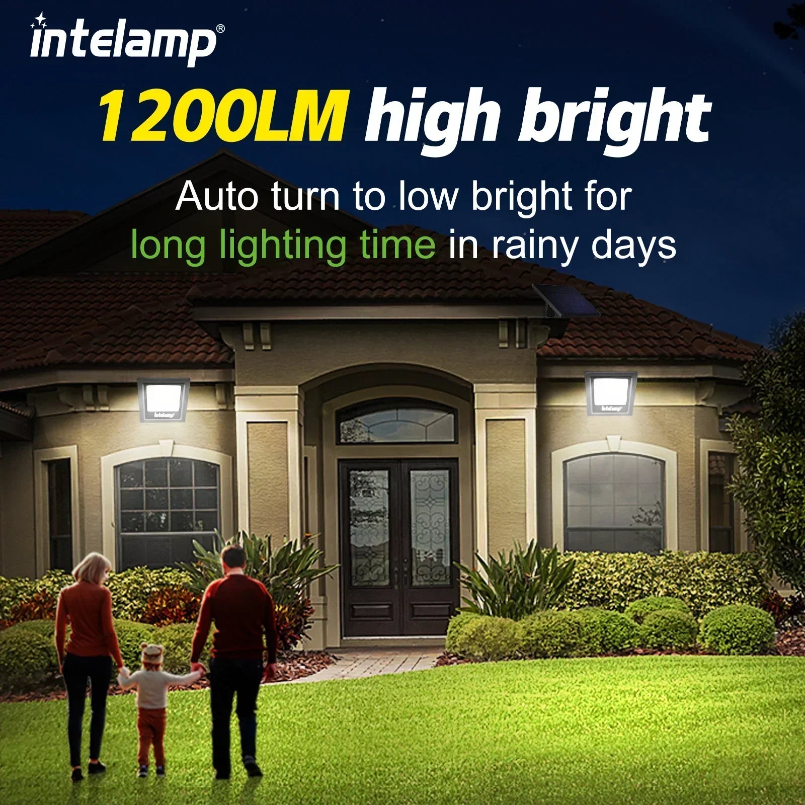 Solar LED Sicherheitsstrahler LumiSecure Duo | 2er-Pack | 1200LM Superhell | IP65 Wasserdicht | Garten, Hof & Terrasse