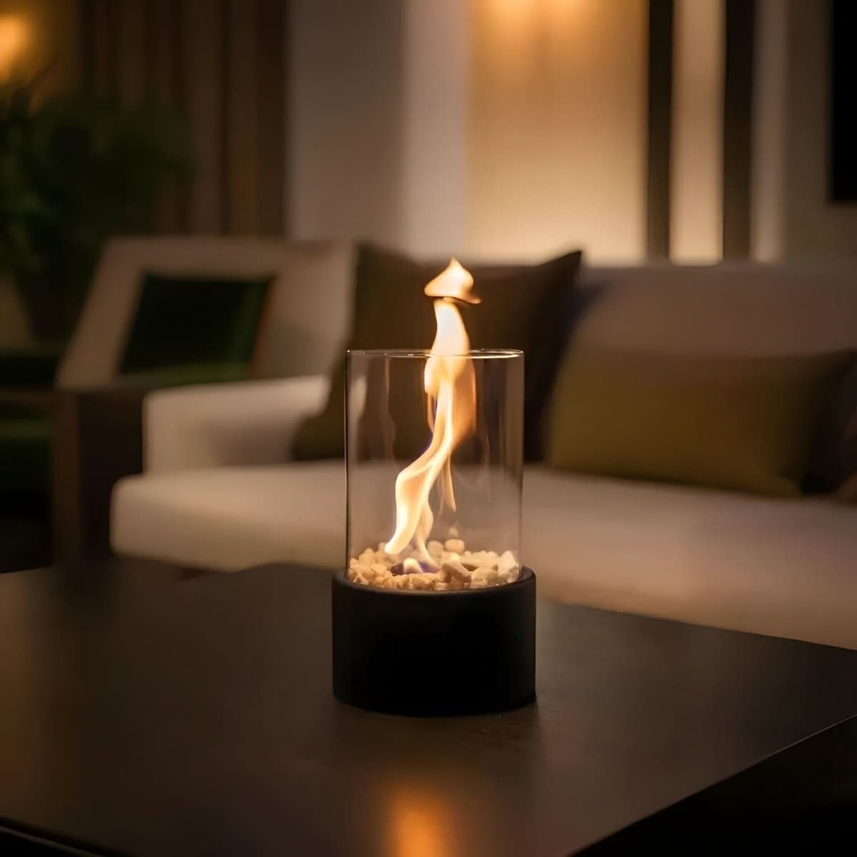 SleekFlame Tischkamin – Elegantes Tischfeuer für jede Atmosphäre