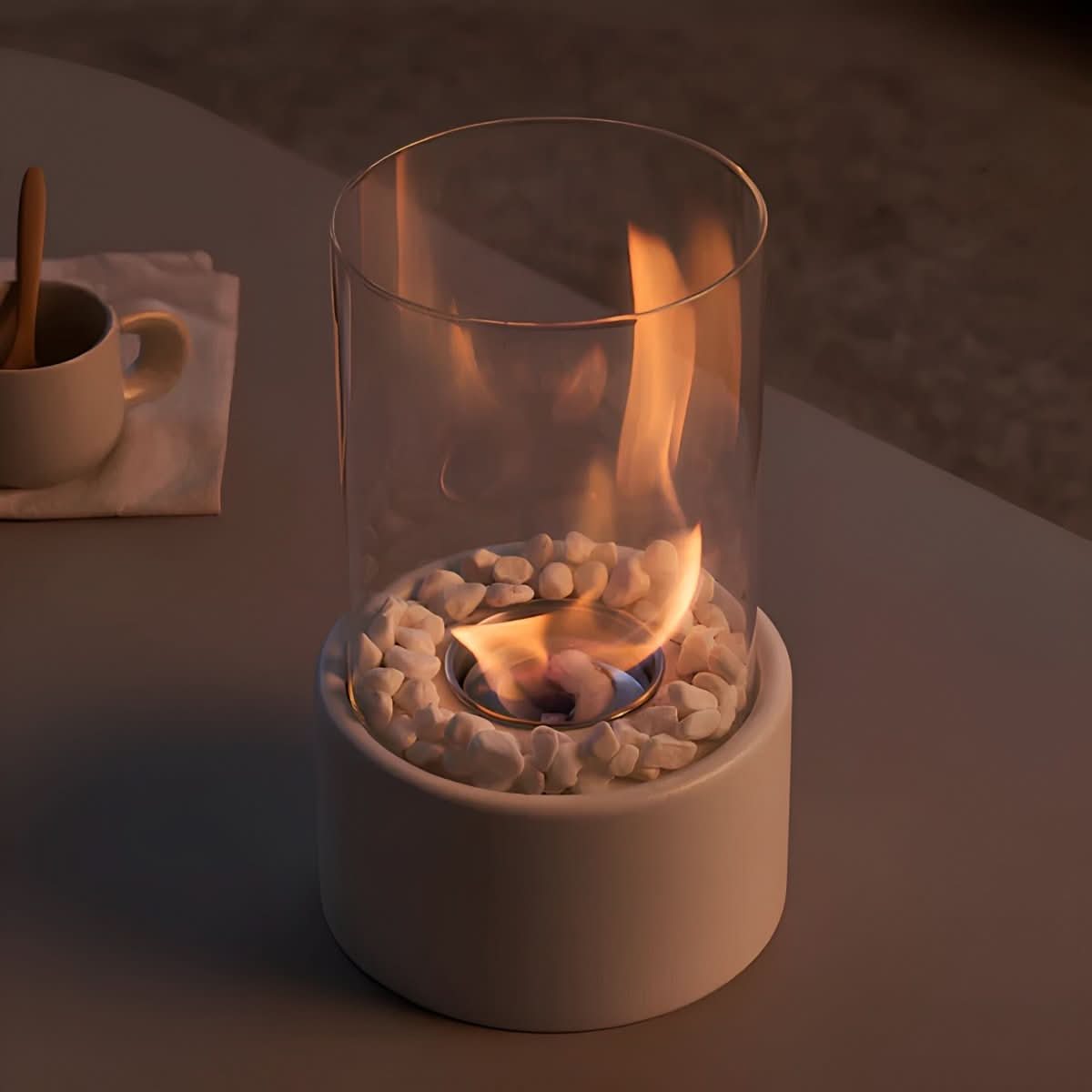 SleekFlame Tischkamin – Elegantes Tischfeuer für jede Atmosphäre
