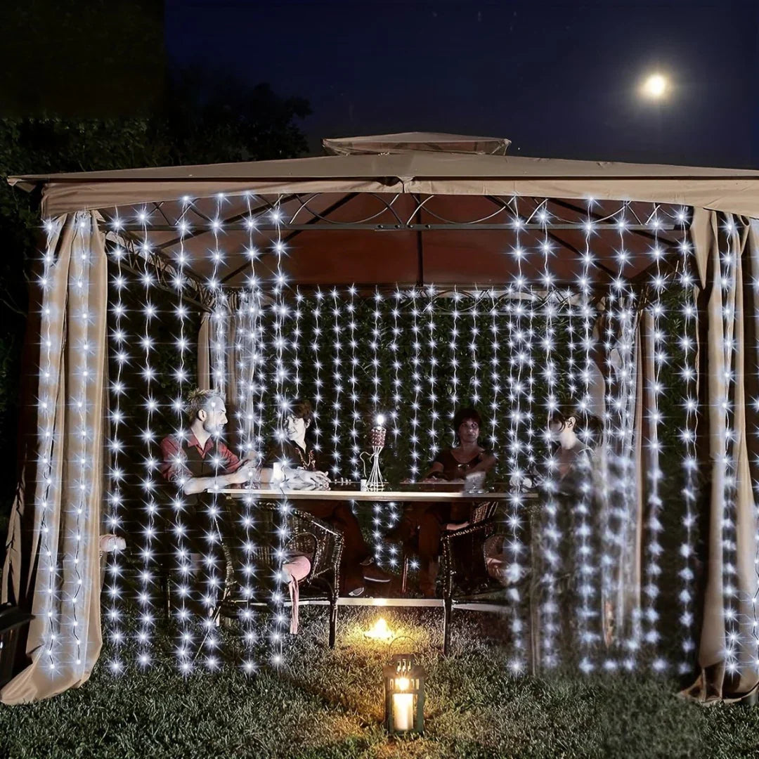 Solarbetriebene Außenlichter - Vorhangdesign - Gartendekoration