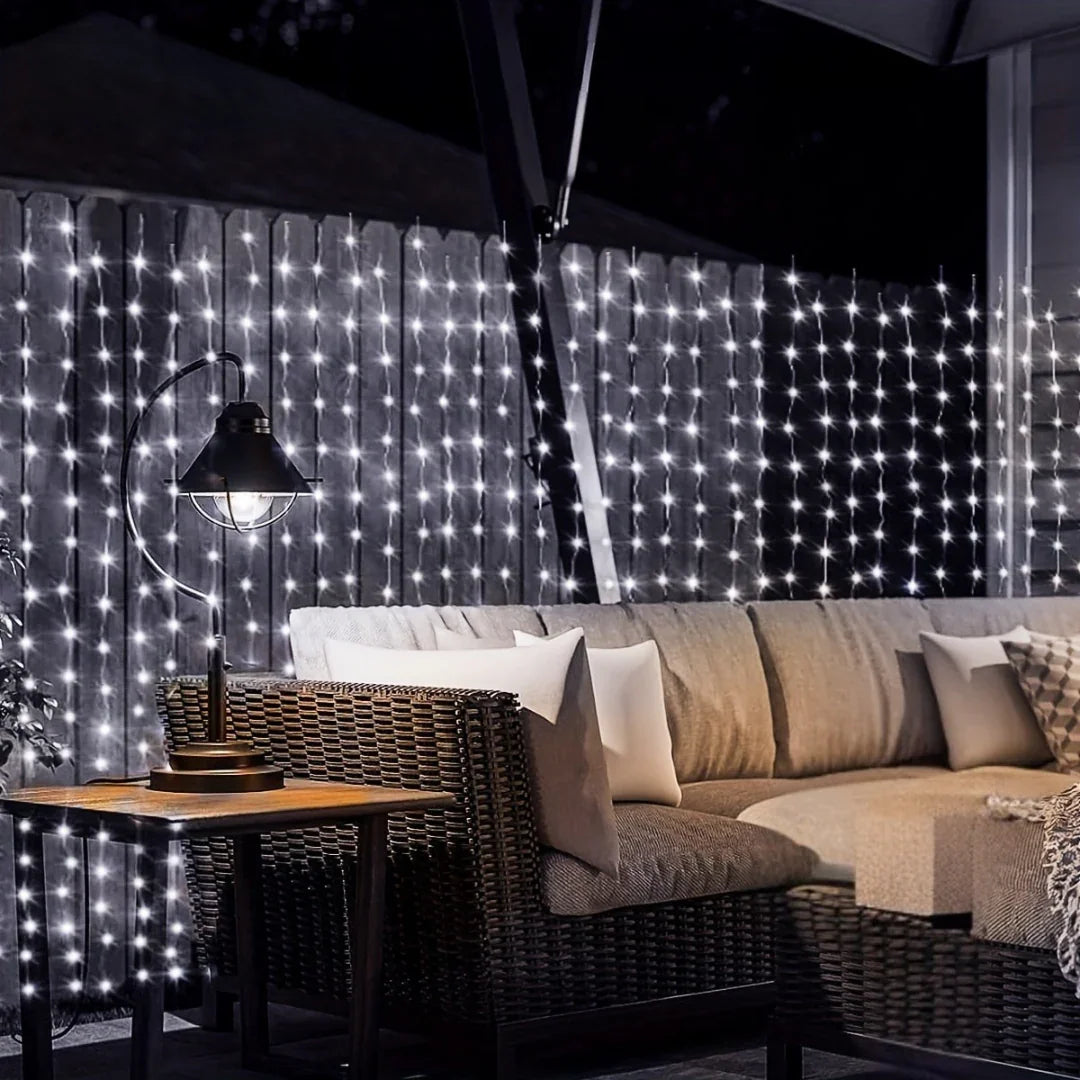 Solarbetriebene Außenlichter - Vorhangdesign - Gartendekoration