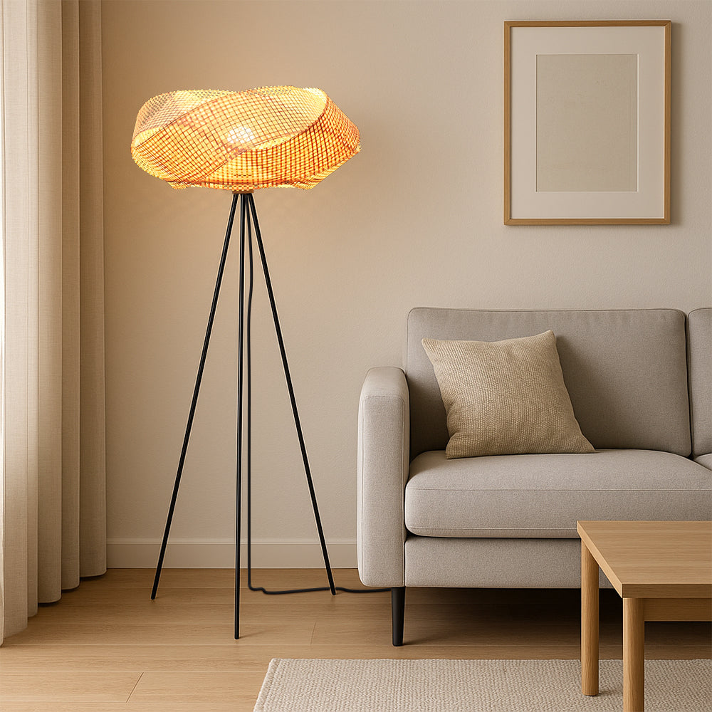 Bambus Stehlampe