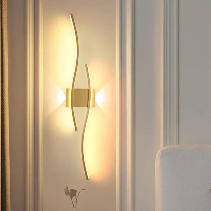 Lumivora Wave LED Wandleuchte | Modernes Wellen-Design | Energieeffizient & Stilvoll | 60×15 cm | Warmes, Blendfreies Licht
