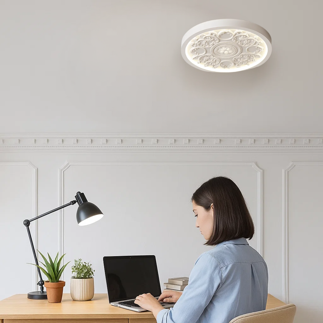 Moderne Harz-Deckenlampe mit variabler Lichtfarbe