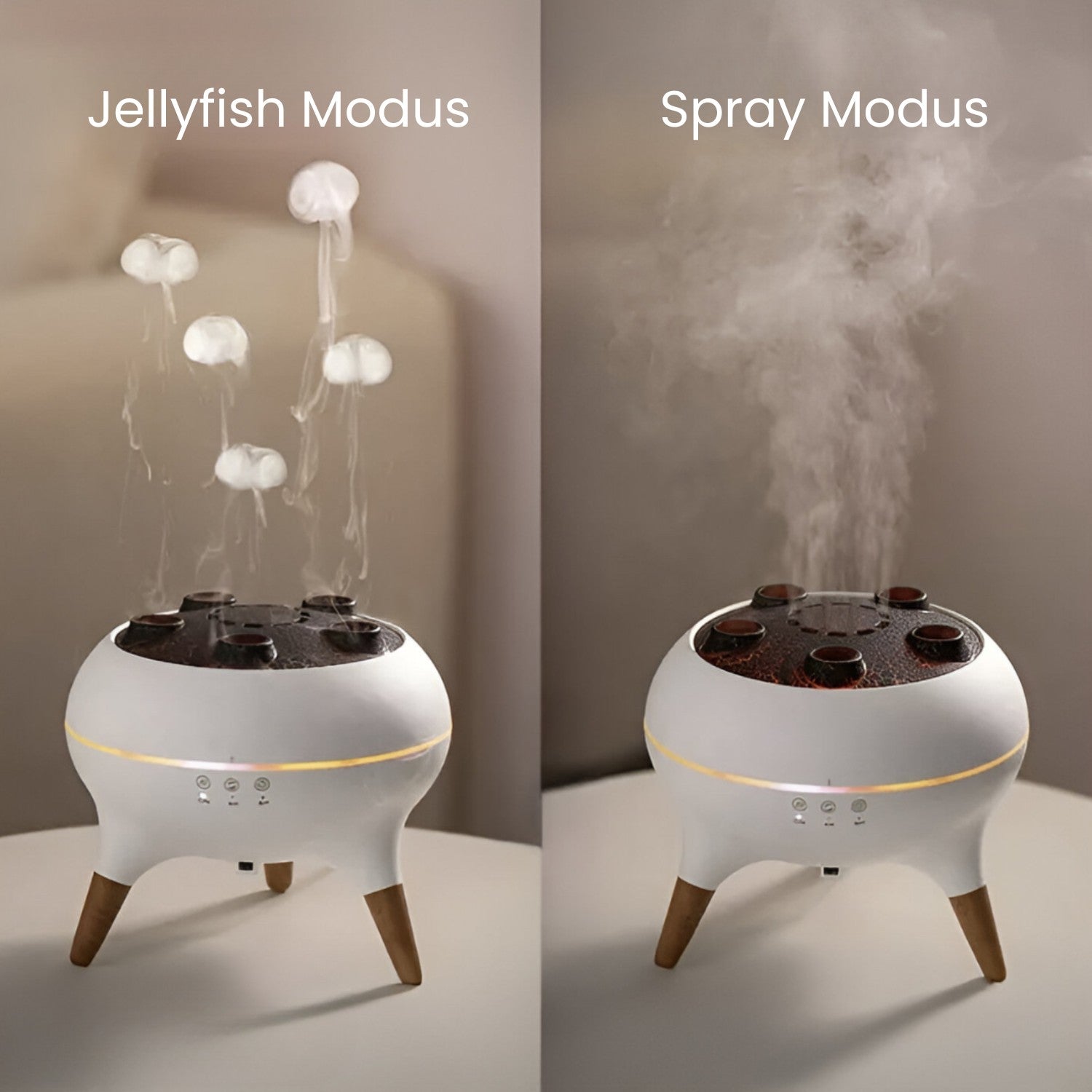 Luftbefeuchter & Diffusor | Aroma Diffusor mit LED-Licht & Timer | JellyDream