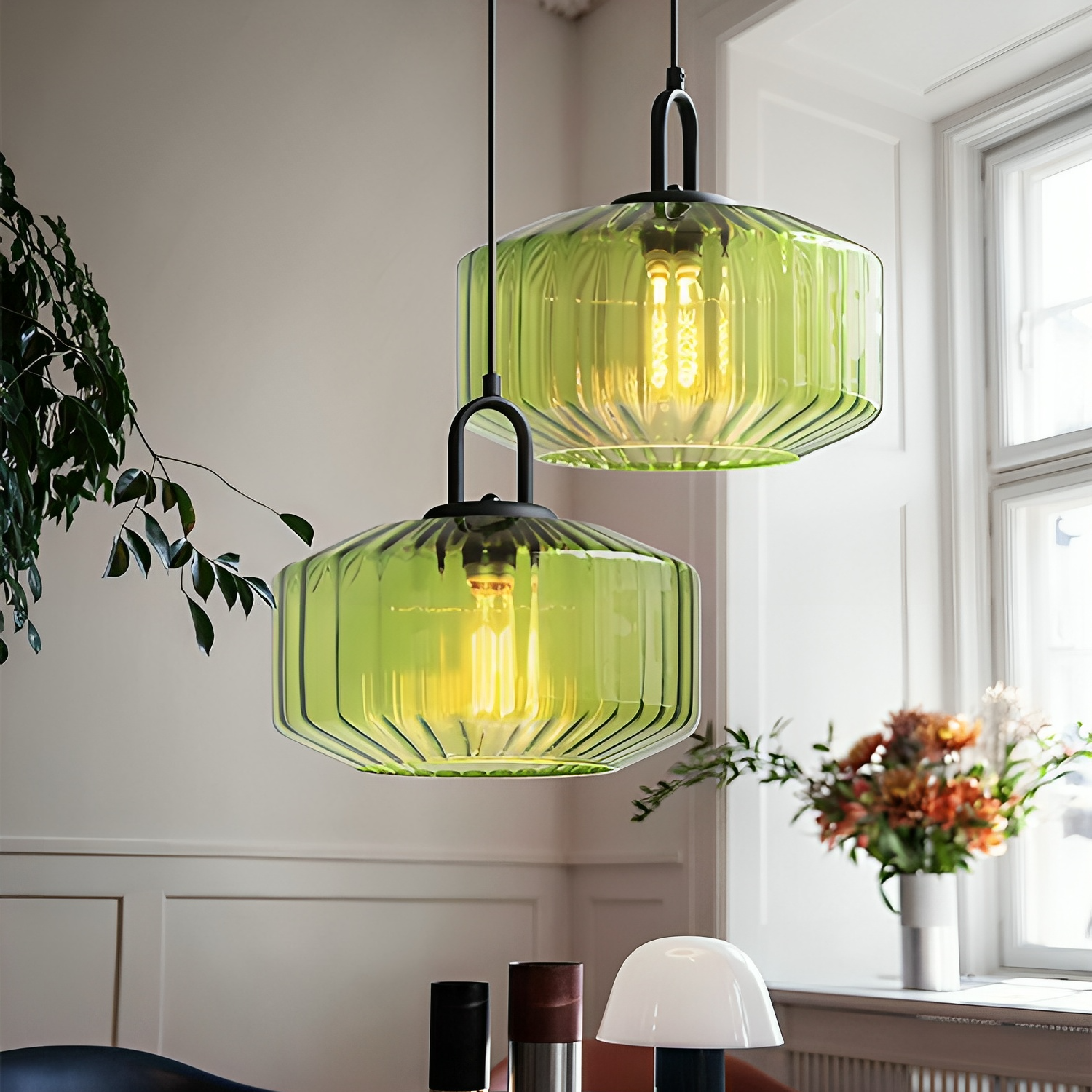 Bunte Glas Pendelleuchte