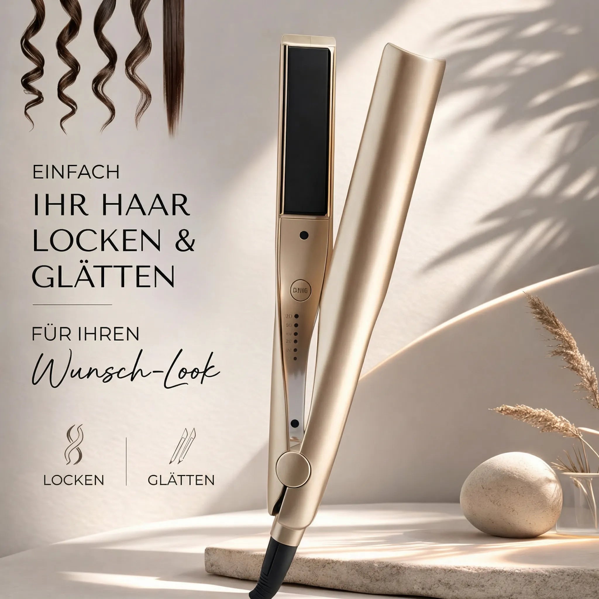 Curling-Stab für perfekte Locken | Wellen-Eisen und Heißluftbürste für Salonfrisuren | CurlLover