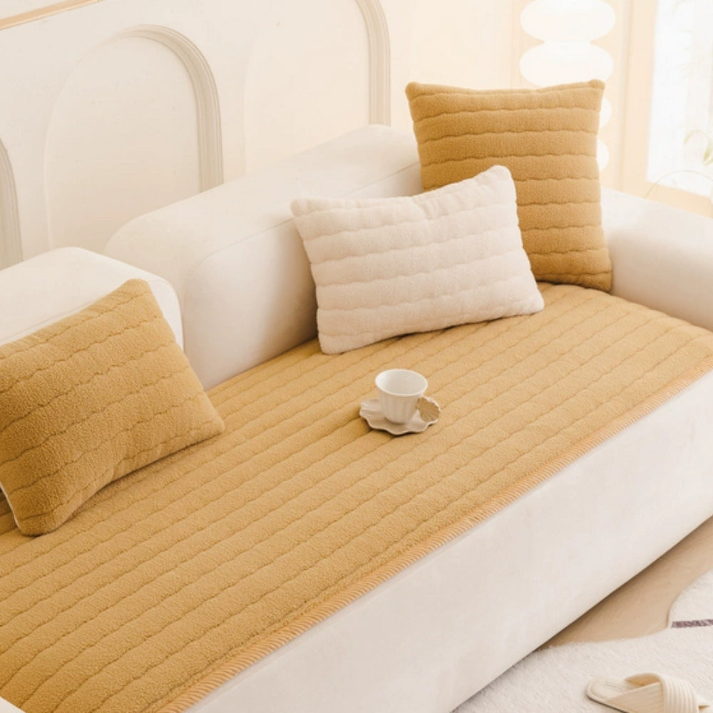Plüsch Sofaüberwurf | Bezug für Sofa | Sofa Decke | Sofina
