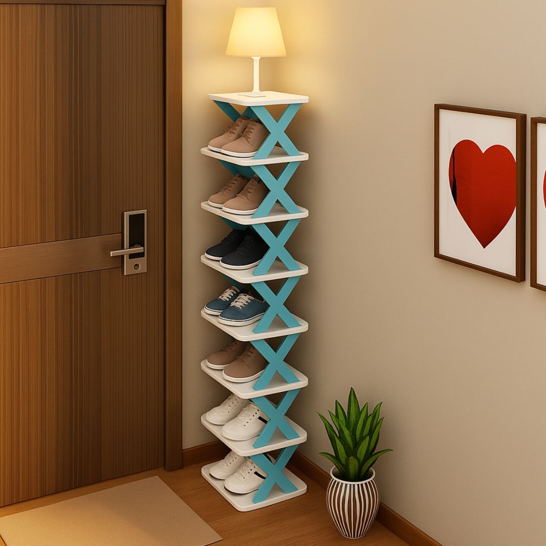 Schmaler Schuhregal | Schlanker Schuhorganizer | Hoch und platzsparend | ShoeTower