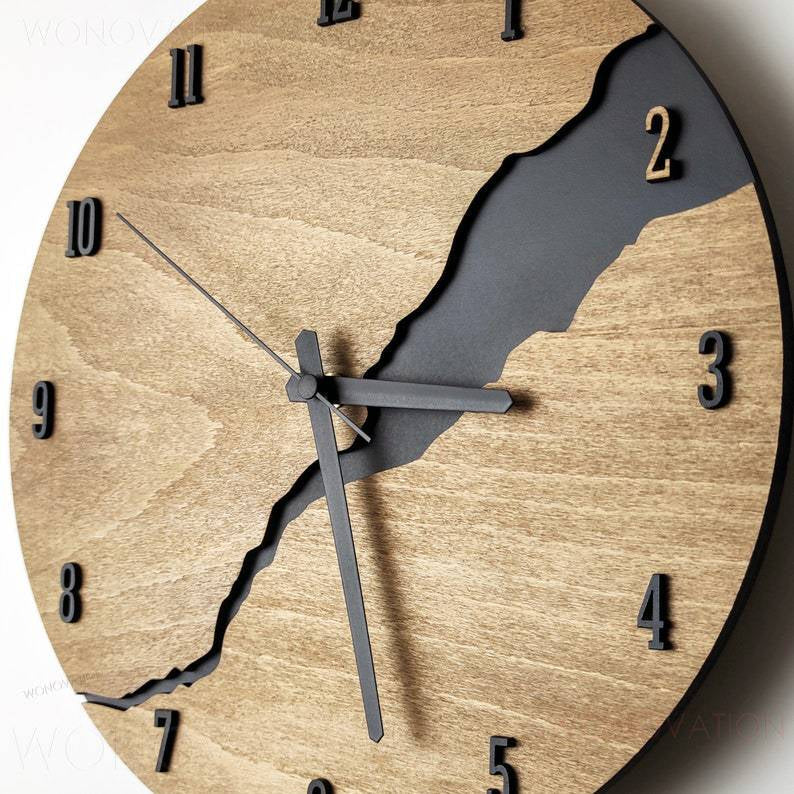 Luxuriöse Holz-Wanduhr – Nuvoro