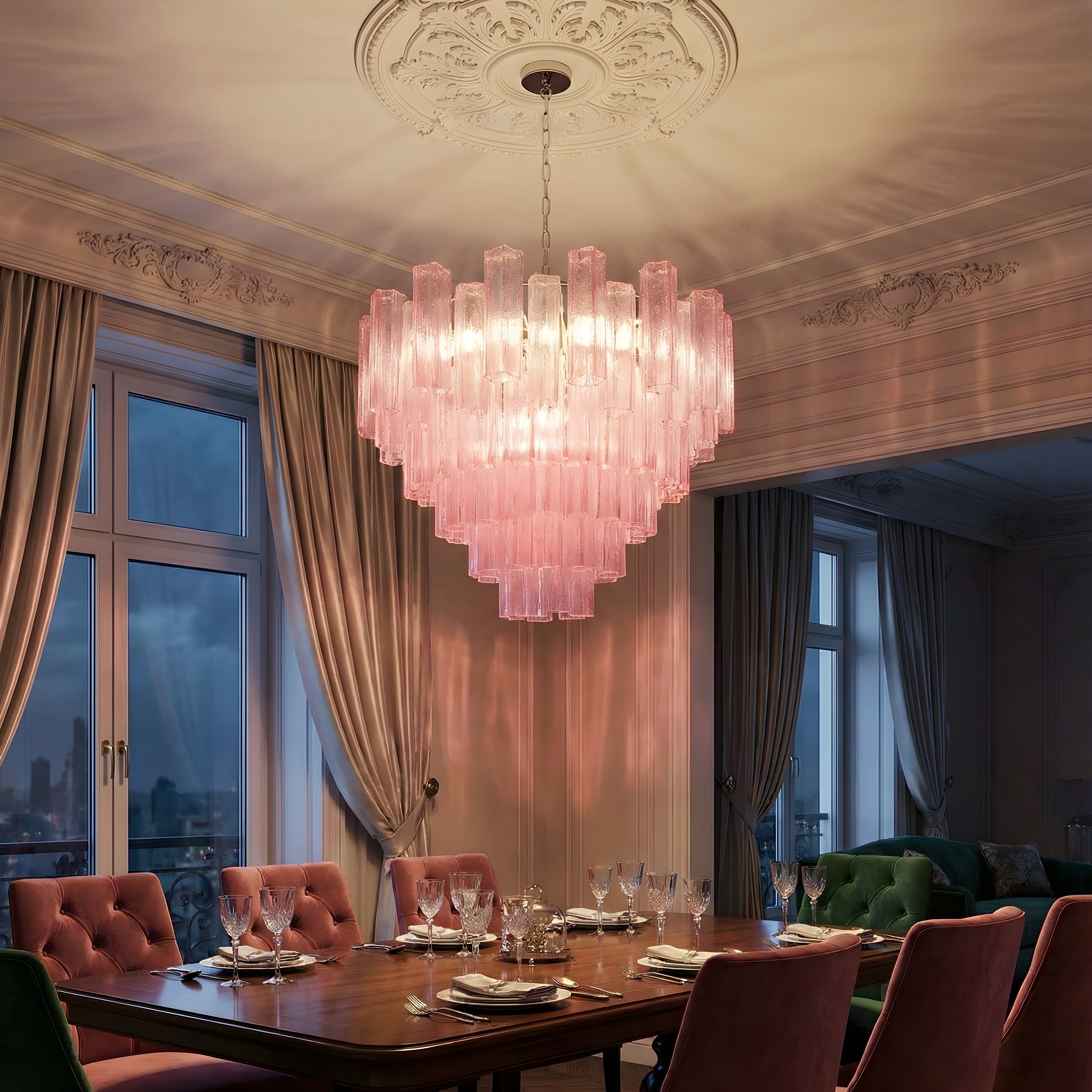 Französischer Glas-Chandelier