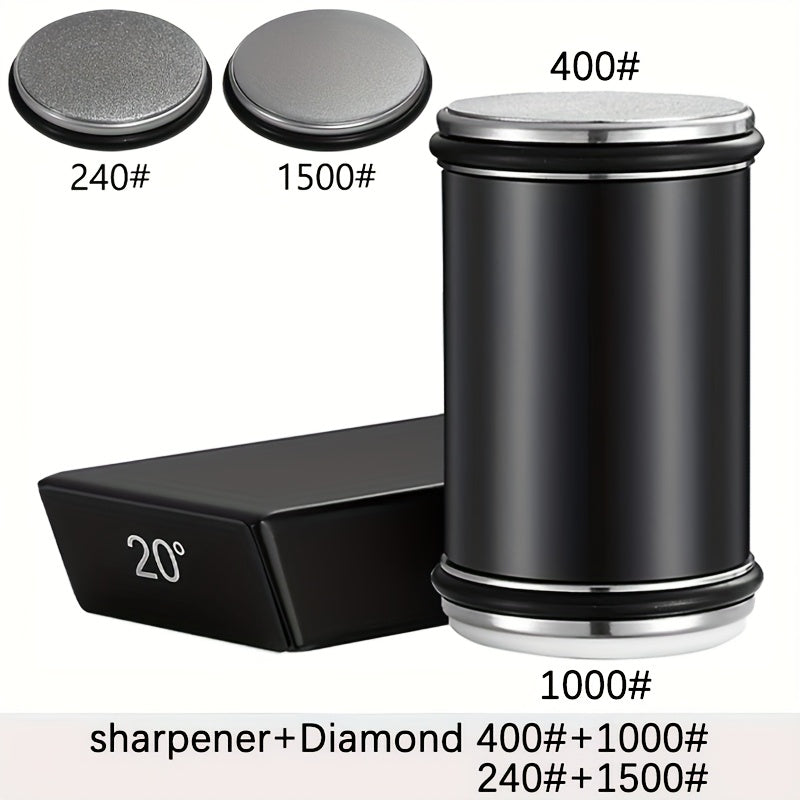 Schleifstein-Set EdgeCraft DuoSharp | Diamantstein mit Magnethalter | 15° & 20° Schleifwinkel | Holz & Metall