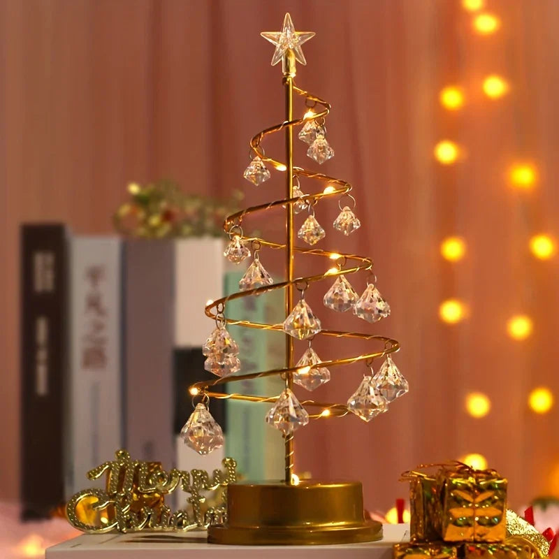 Weihnachtsbaum Nachtlicht - Kristall Design - Batteriebetrieben