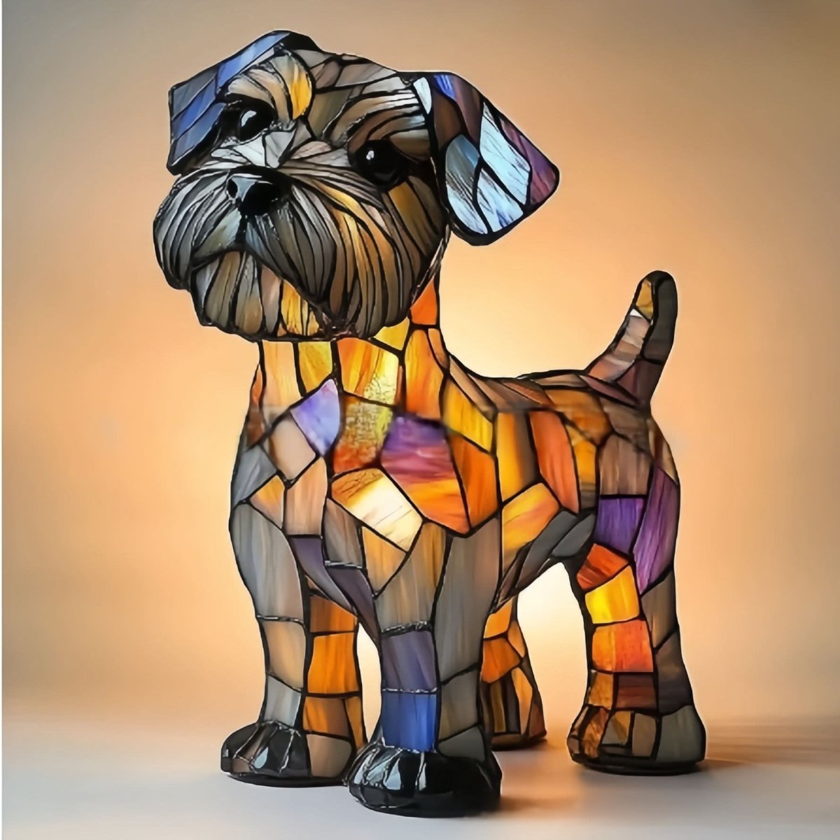 SHIMMER STATUE – Künstlerische LED-Nachtlampe mit Hunderassen-Motiv