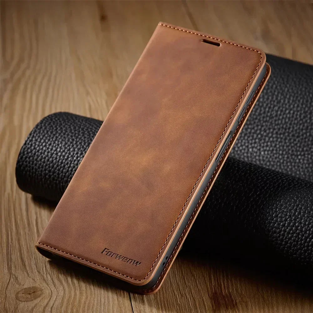 Samsung Hülle: Magnetische Leder Tasche für stilvollen Schutz