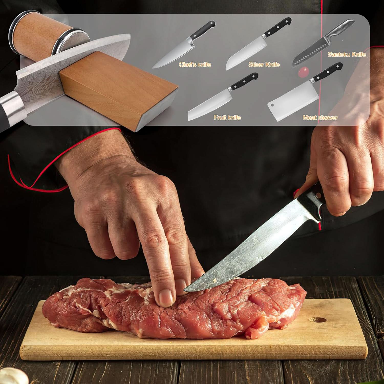 SharpEdge Pro Messerschärfer – Professioneller Messerschärfer mit Rollmechanismus und Diamantbeschichtung
