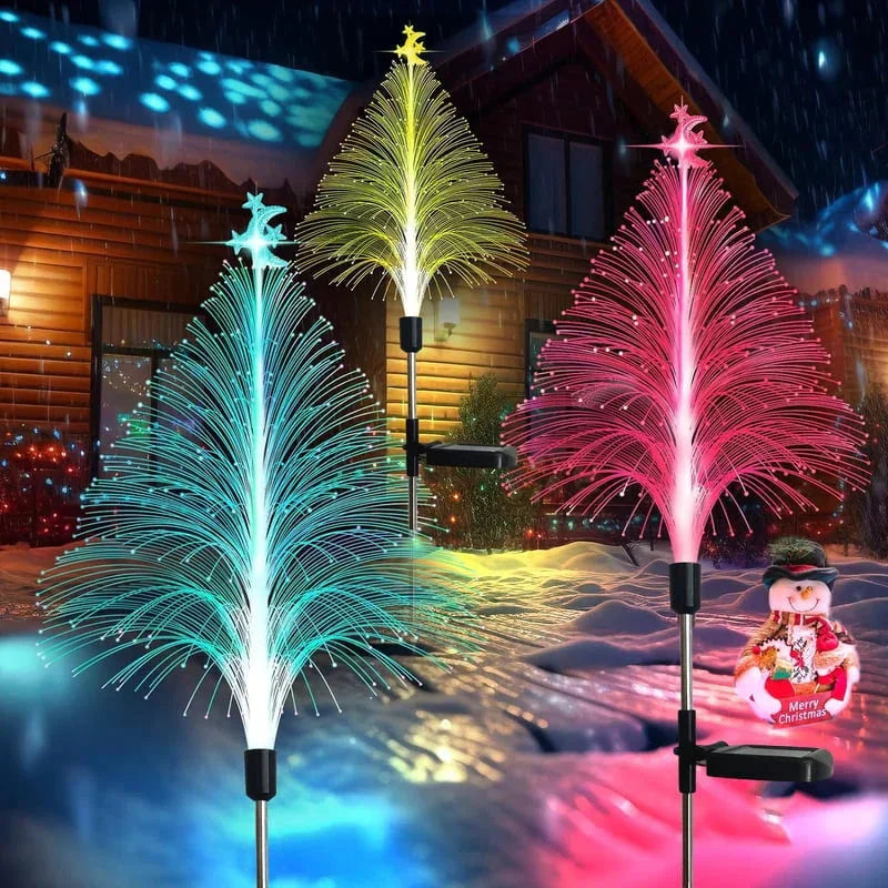 Solar Weihnachtsbaumlichter - Außendekoration für den Garten - LED Lichter