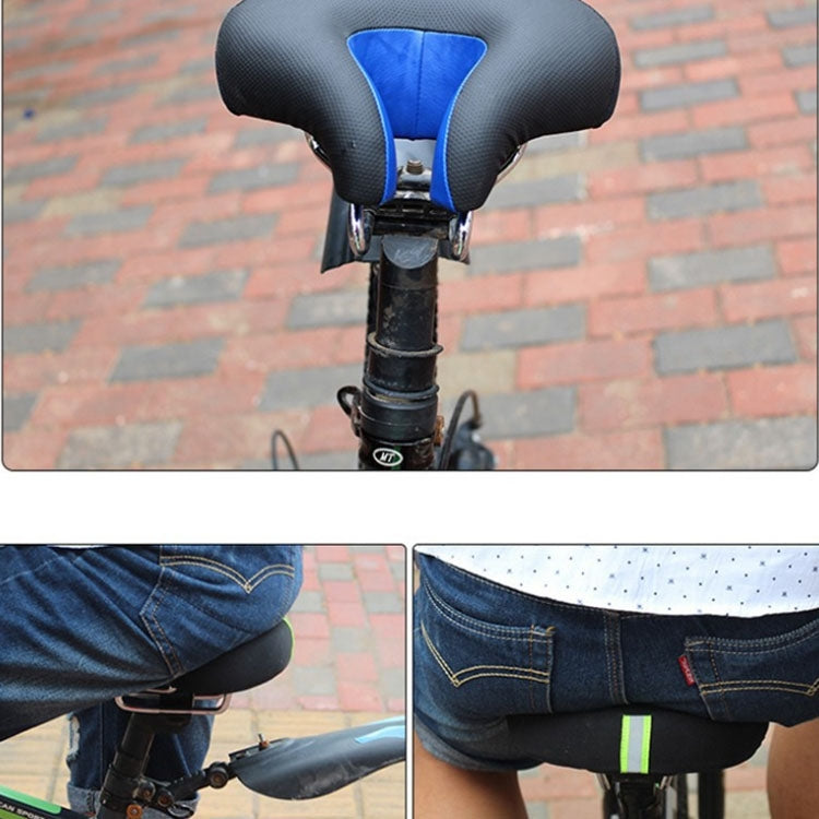Noseless Fahrrad Sattel Mountain Bike Verdickte Weiche Polsterung (Schwarz)