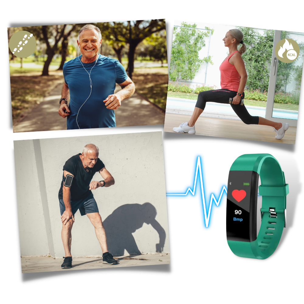 Fitness Uhr Senioren Silikon Wasserdicht