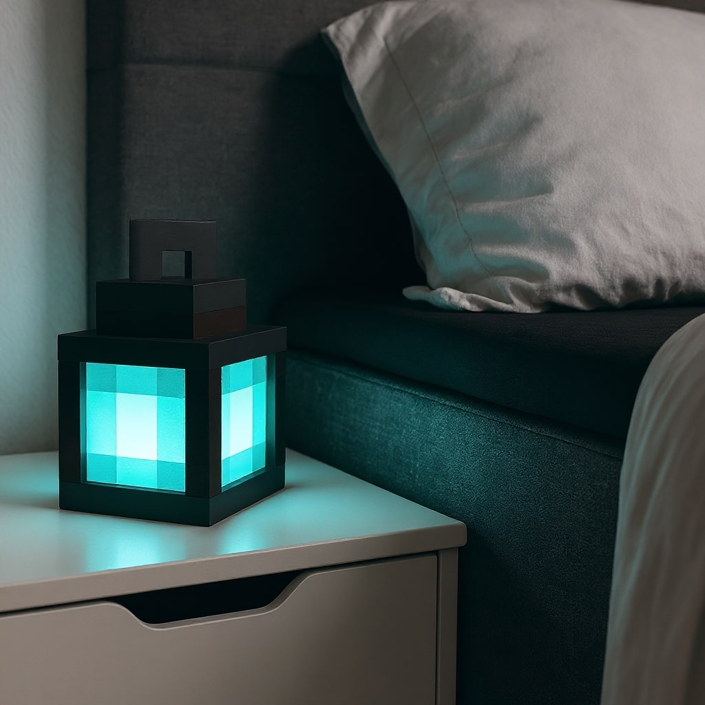 Minecraft Lampe | Drahtlose Tischlampe | Nachttischlampe | Innenwandleuchte | Pixellicht