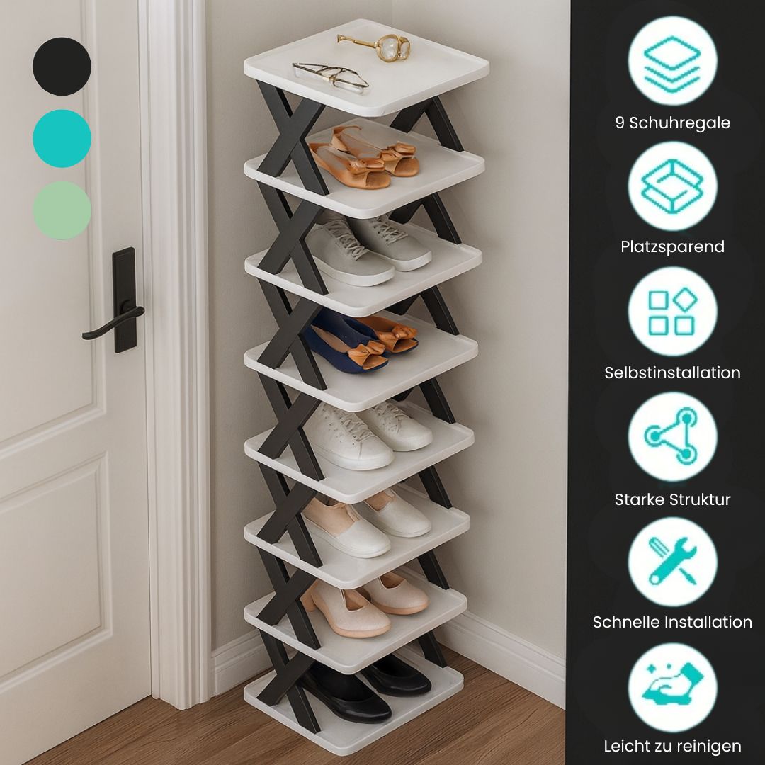 Schmaler Schuhregal | Schlanker Schuhorganizer | Hoch und platzsparend | ShoeTower