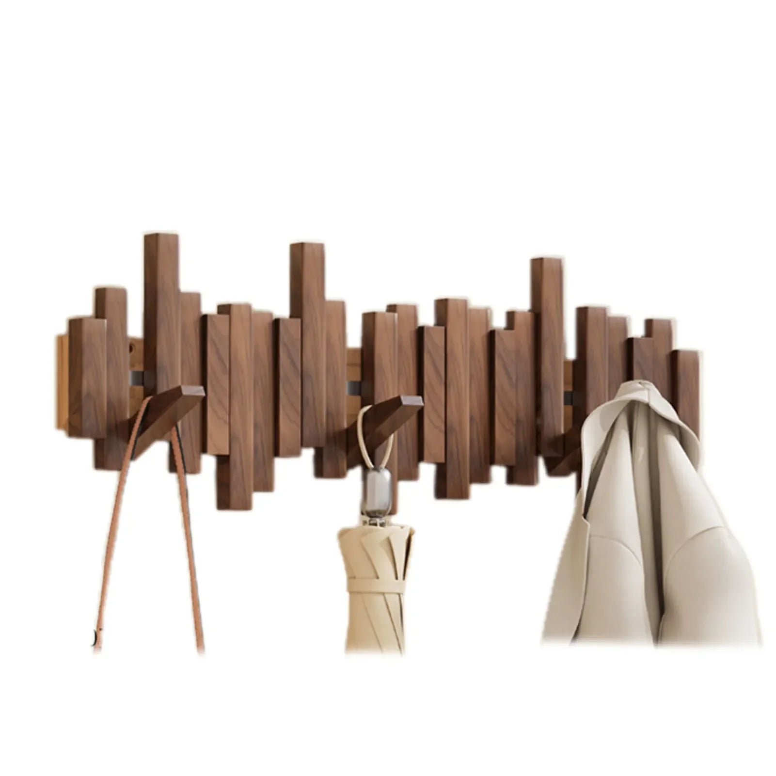 WoodFlex - Stilvolle Holzgarderobe mit flexiblen Magnethaken